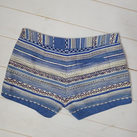 Joie Merci Ethnic Blue Striped Shorts, size 2 - Picture 3 of 5